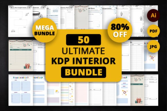 Download 50 Editable KDP Templates Bundle Pack - Bundle Collection