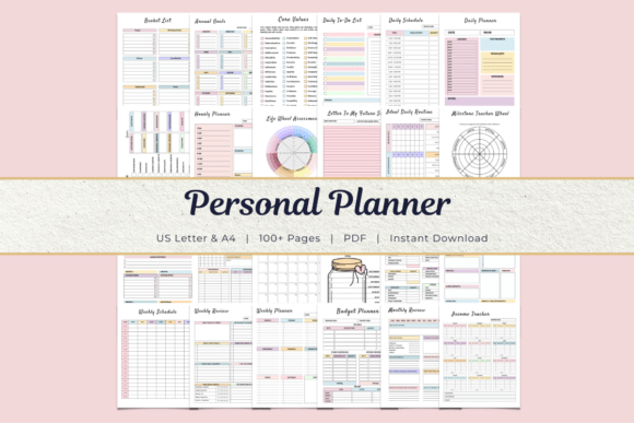 Download Personal Planner Bundle 100+ Pages PDF - Bundle Collection
