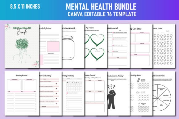 Download Mental Health Bundle Canva KDP - Bundle Collection