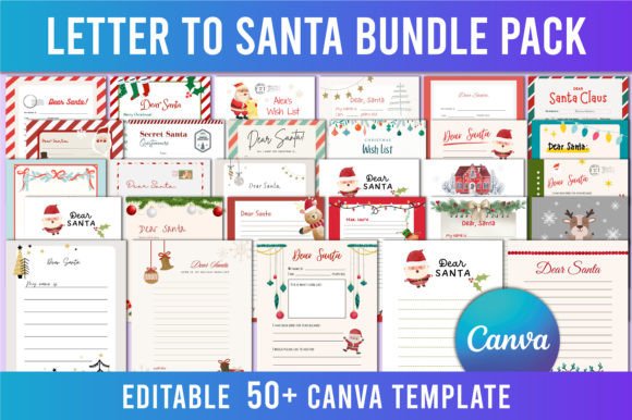 Download Editable 50+ Letter to Santa Bundle Pack - Bundle Collection