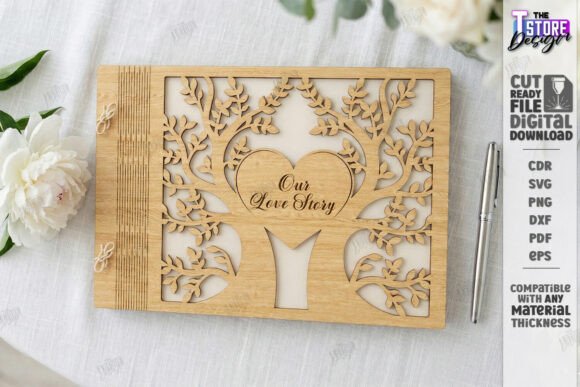 Download Elegant Wedding Guest Book Laser Cut - Guest book Collection