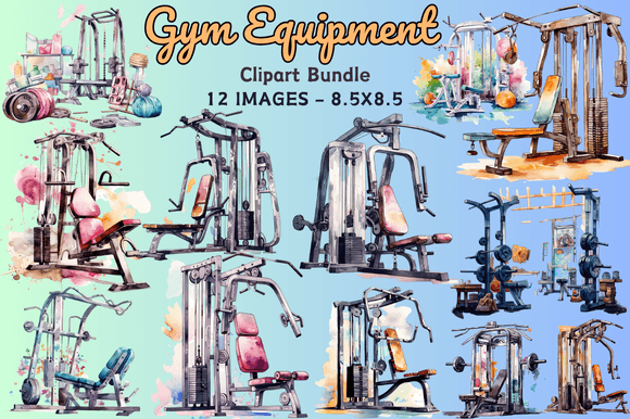 Download Gym Equipment Clipart Bundle - Bundle Collection