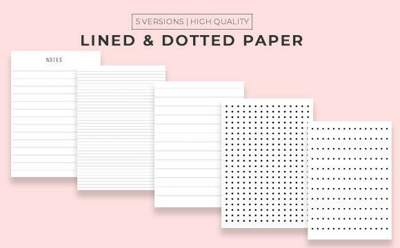 Download Minimalist Line &amp; Dot Grid Planner Pages - Planner page Collection