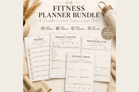 Download Beginner Fitness Planner Bundle - Bundle Collection