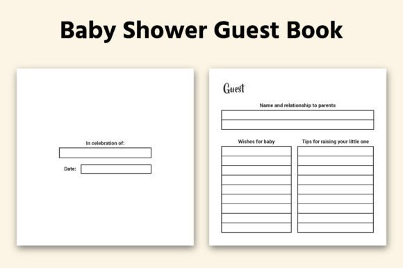 Download Baby Shower Guest Book Interior - Guest book Collection