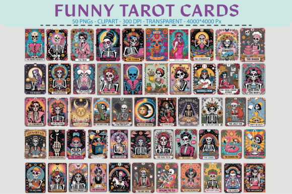 Download Funny Tarot Clipart &ndash; 50 PNG Bundle - Bundle Collection