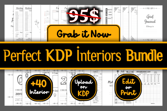 Download Perfect KDP Interiors Bundle - Editable - Bundle Collection