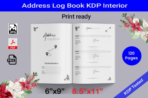 Download Address Log Book KDP Interior Printable - Interior printable Collection