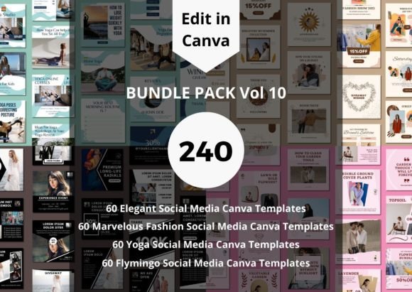 Download 240 Social Media Canva Templates Bundles - Bundle Collection