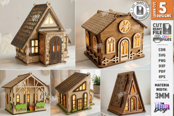 Download Candle House Laser Cut Bundle | CNC File - Bundle Collection