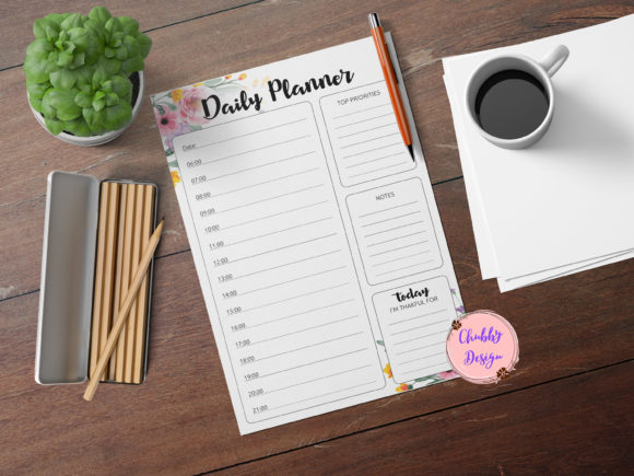 Download Floral Daily Planner Page | Printable - Planner page Collection