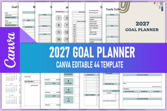 Download Editable 2027 Goal Planner KDP Interiors - Interiors Collection