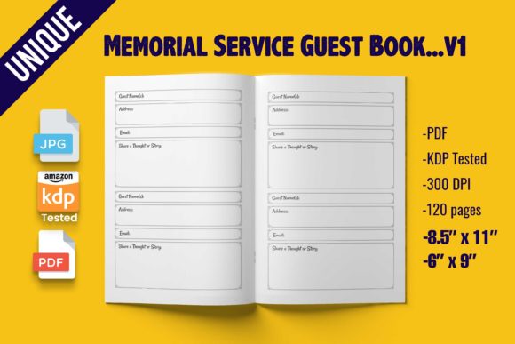 Download Memorial Service Guest Book ~ KDP - Guest book Collection