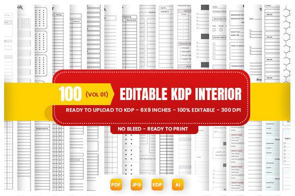 Download Mega Editable KDP Interior Bundle - Bundle Collection