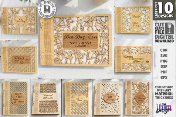 Download Wedding Guest Book Laser Cut Bundle |CNC - Bundle Collection