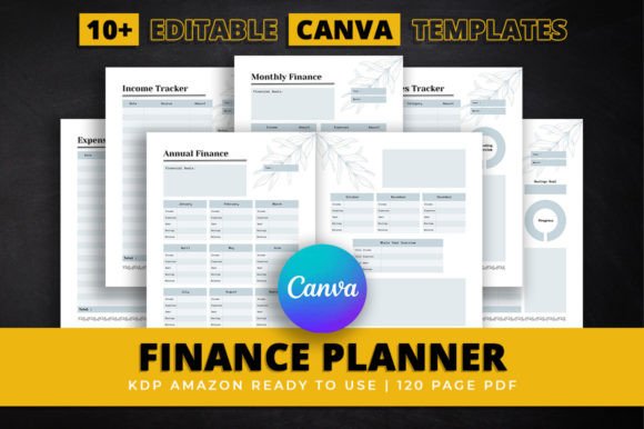 Download Finance Planner Bundle Canva Editable - Bundle Collection