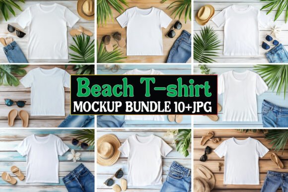 Download Beach T-shirt Mockup Bundle 21-30 - Bundle Collection
