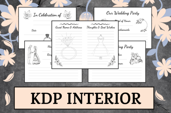 Download Wedding Guest Book | KDP Interior - Guest book Collection