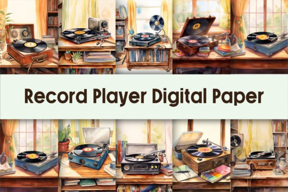 Download Record Player Digital Paper - Record Collection