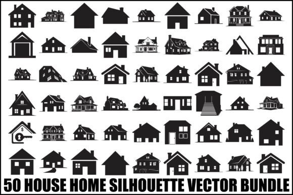 Download House Home Silhouette Vector Bundle - Bundle Collection