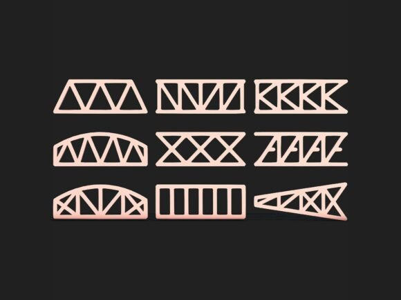 Download Steel Truss Girder SVG Bundle Pack - Bundle Collection