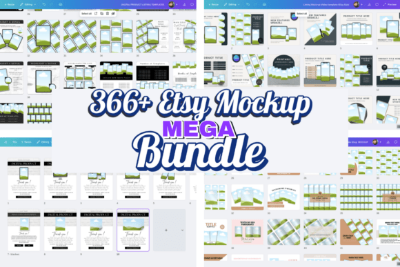 Download 300+ Canva Etsy Mockup Template Bundle - Bundle Collection